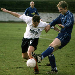Hunter tussles for possession